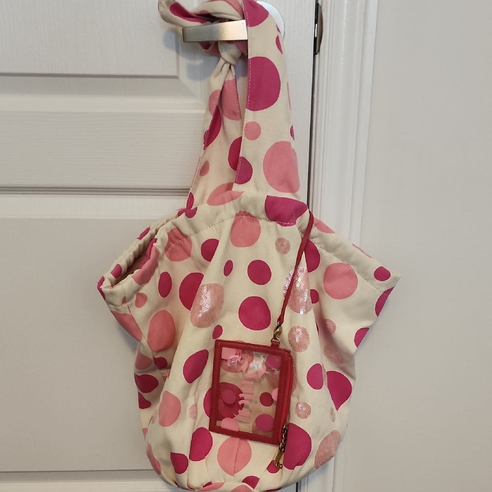 Chic Polka Dot Hobo Beach Bag
